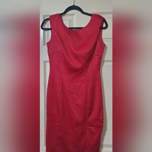 ANTONIO MELANI Red Midi Pencil Dress Night Out